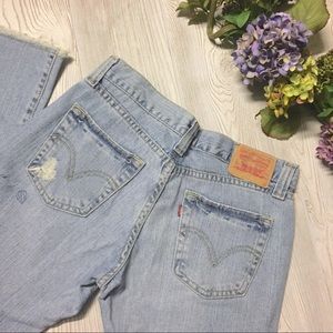 Vintage Destroyed Levi's sketched Jeans Size 5